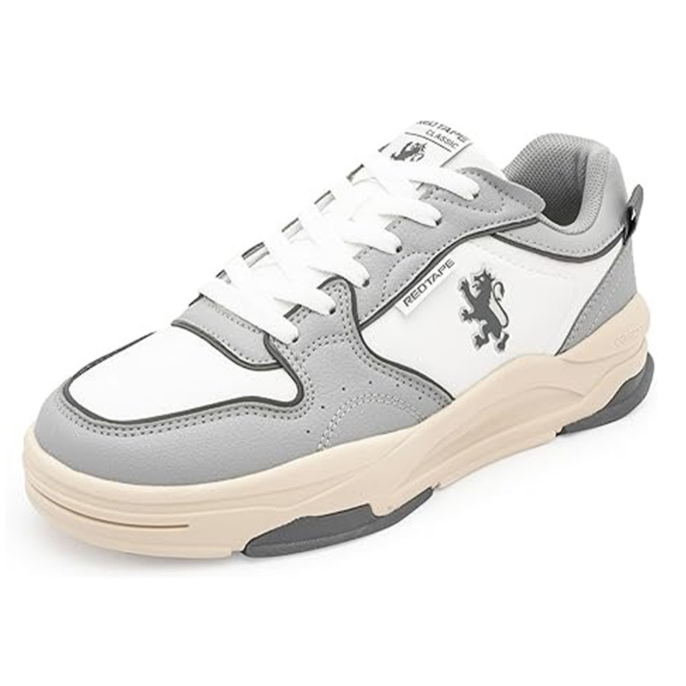 Red Tape Lifestyle Sneaker Shoes For Men - White and Gray-EFS-31