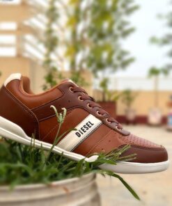 PU Leather Sneakers For Men - Brown-EFS-26